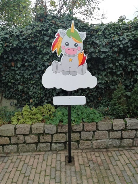 geboortebord unicorn huren