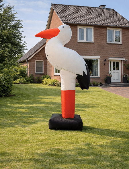 opblaas ooievaar huren